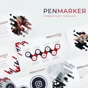 قالب پاورپوینت اینفوگرافیک Penmarker